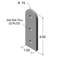 15HI8802 4.5" Pivot Arm dimensions