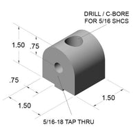 15HI8803 1.5" Pivot Nub dimensions