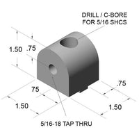 1.5" Pivot Nub dimensions