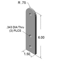 15HI8852 6" Fixed Pivot Arm dimensions