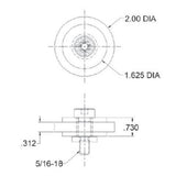 Deluxe Roller Wheel dimensions