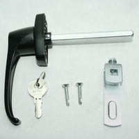 360° Rotating Black Locking Door Handle hardware included