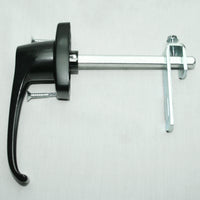 360° Rotating Black Locking Door Handle assembly