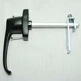 360° Rotating Black Locking Door Handle assembly